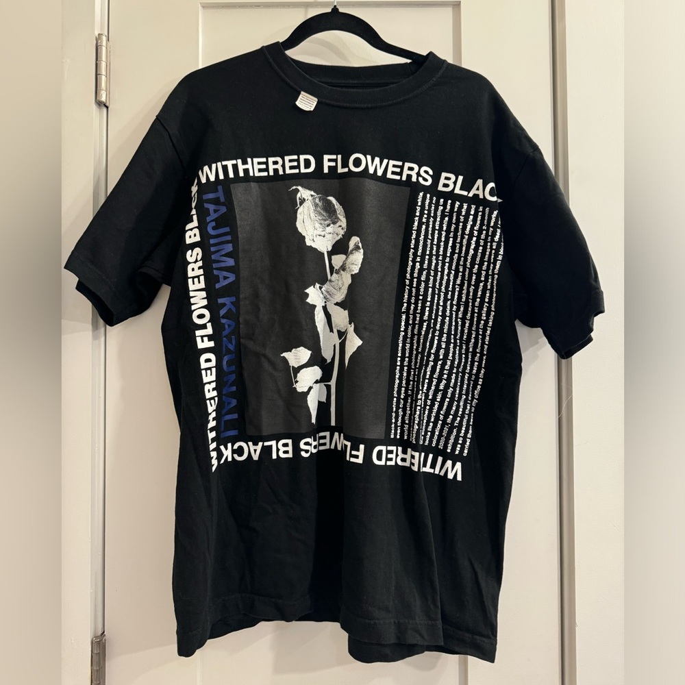 TAGS WKGPTY x Tajima Kazunali Withered Flowers Black tee